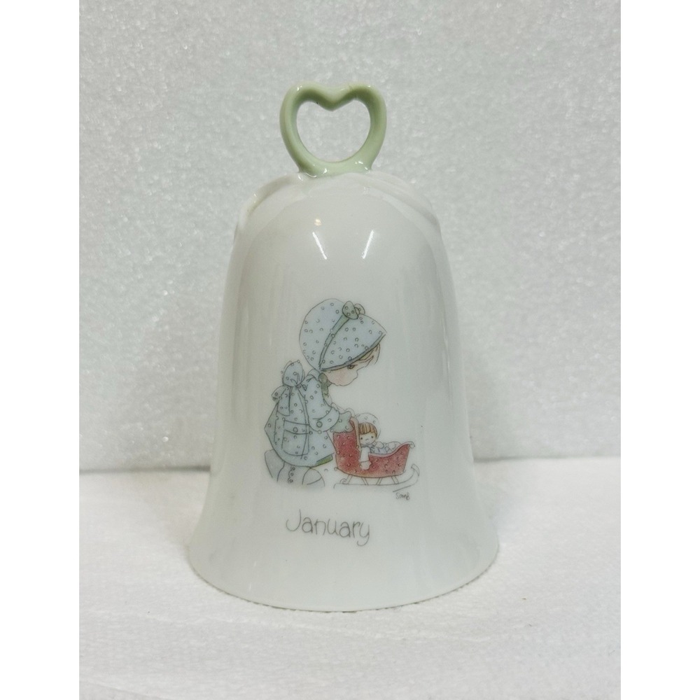 1988 Enesco Precious‎ Moments 'January' Porcelain Bell